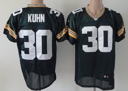 Nike Green Bay Packers #30 John Kuhn Green Elite Stitched Jersey