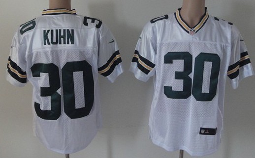 Nike Green Bay Packers #30 John Kuhn White Elite Stitched Jersey