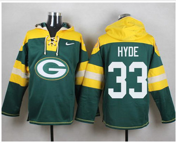Nike Green Bay Packers #33 Micah Hyde Green Player Pullover NFL Hoodie