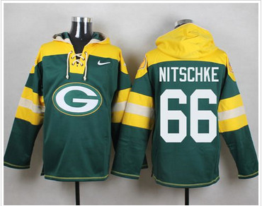 Nike Green Bay Packers #66 Ray Nitschke Green Player Pullover NFL Hoodie