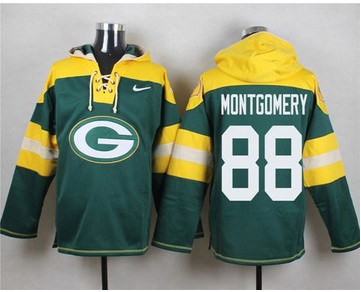 Nike Green Bay Packers #88 Ty Montgomery Green Player Pullover NFL Hoodie