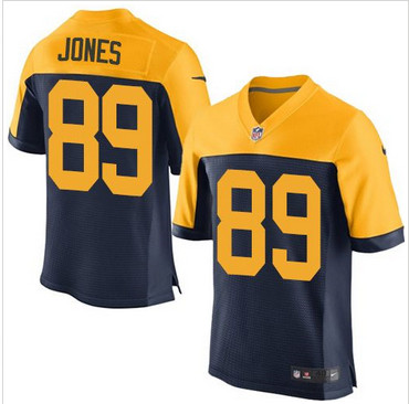 Nike Green Bay Packers #89 James Jones Navy Blue Alternate Men's Stitched NFL New Elite Jersey