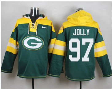 Nike Green Bay Packers #97 Johnny Jolly Green Player Pullover NFL Hoodie