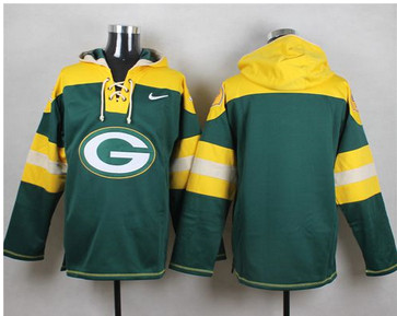 Nike Green Bay Packers Blank Green Player Pullover NFL Hoodie
