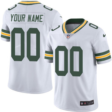 Nike Green Bay Packers Limited White Road Men's Jersey NFL  Vapor Untouchable Customized jerseys