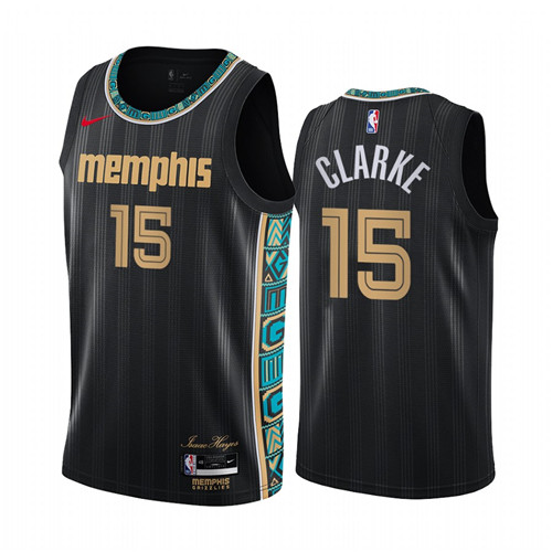 Nike Grizzlies #15 Brandon Clarke Black NBA Swingman 2020-21 City Edition Jersey