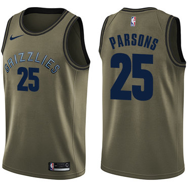 Nike Grizzlies #25 Chandler Parsons Green Salute to Service NBA Swingman Jersey