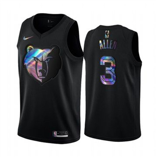 Nike Grizzlies #3 Grayson Allen Men's Iridescent Holographic Collection NBA Jersey - Black