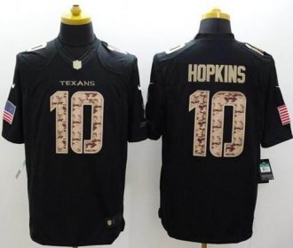 Nike Houston Texans #10 DeAndre Hopkins Black NFL Limited Salute to Service jersey