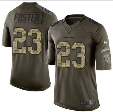 Nike Houston Texans #23 Arian Foster Green Men's Stitched NFL Limited Salute to Service Jersey