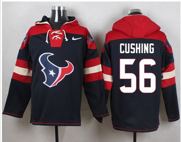 Nike Houston Texans #56 Brian Cushing Navy Blue Player Pullover NFL Hoodie