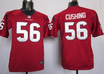 Nike Houston Texans #56 Brian Cushing Red Game Kids Stitched Jersey