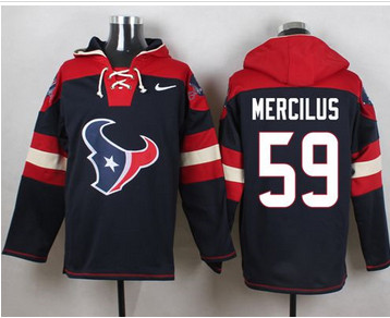 Nike Houston Texans #59 Whitney Mercilus Navy Blue Player Pullover NFL Hoodie