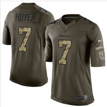 Nike Houston Texans #7 Brian Hoyer Green Men's Stitched NFL Limited Salute to Service Jersey