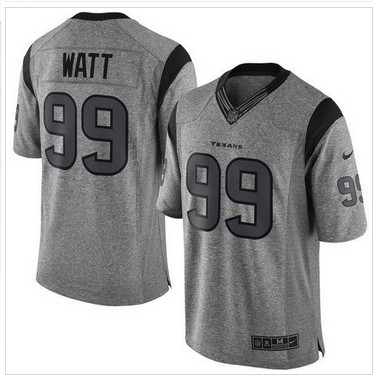 Nike Houston Texans #99 J.J. Watt Gray Men''s Stitched NFL Limited Gridiron Gray Jersey