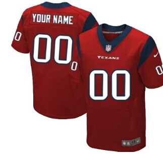 Nike Houston Texans Customized Red Elite Jersey