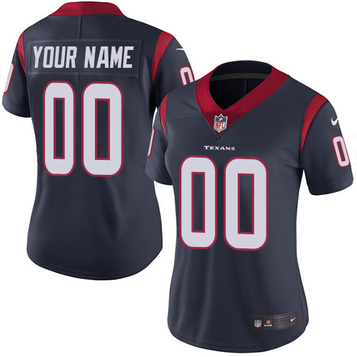 Nike Houston Texans Elite Navy Blue Home Women's Jersey NFL Vapor Untouchable Customized jerseys