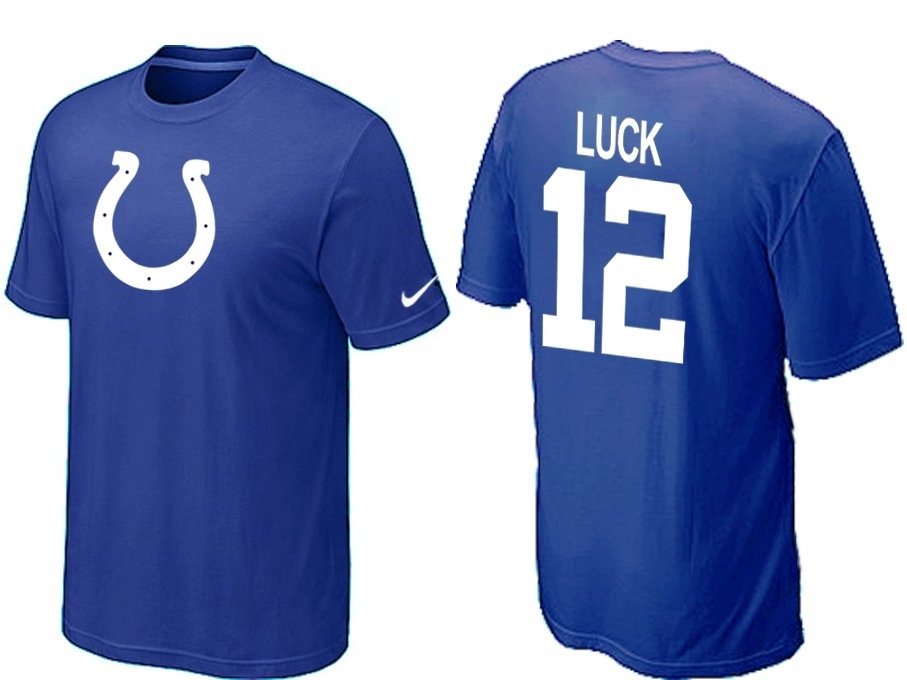 NEW NFL Indianapolis Colts  12 Luck Name & Number T-Shirt