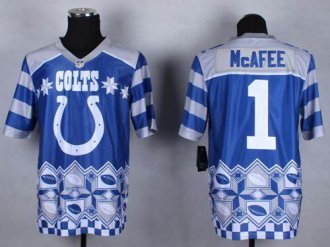 Nike Indianapolis Colts #1 Pat McAfee Royal Blue NFL Elite Noble Fashion Jersey