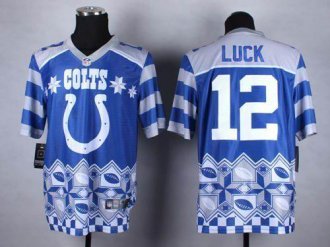 Nike Indianapolis Colts #12 Andrew Luck Royal Blue NFL Elite Noble Fashion Jersey