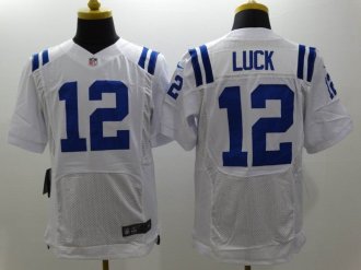 Nike Indianapolis Colts #12 Luck White Men's NFL Elite Jerseys