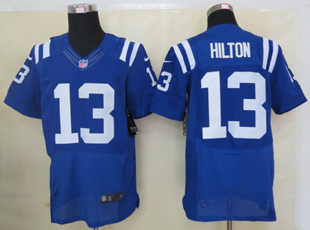 Nike Indianapolis Colts #13 T.Y. Hilton Blue Elite Stitched Jersey