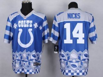 Nike Indianapolis Colts #14 Hakeem Nicks Royal Blue NFL Elite Noble Fashion Jersey