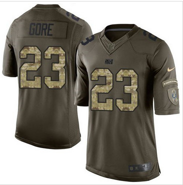 Nike Indianapolis Colts #23 Frank Gore Green Men's Stitched NFL Limited Salute to Service Jersey