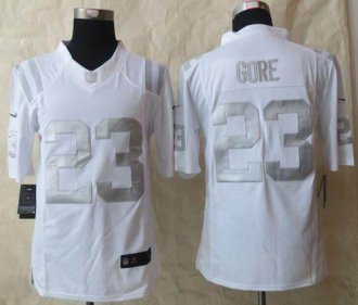 Nike Indianapolis Colts #23 Frank Gore White Men's Stitched NFL Limited Platinum Jersey
