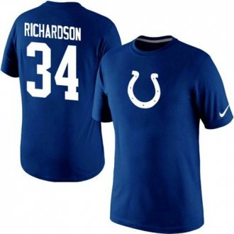 Nike Indianapolis Colts #34 Trent Richardson Name & Number NFL T-Shirt Blue