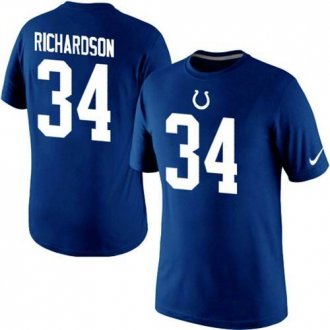 Nike Indianapolis Colts #34 Trent Richardson Pride Name & Number NFL T-Shirt Blue