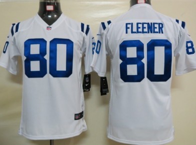 Nike Indianapolis Colts #80 Coby Fleener White Game Kids Stitched Jersey