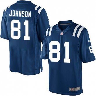 Nike Indianapolis Colts #81 Andre Johnson Royal Blue Team Color Men's Stitched NFL Limited Jersey