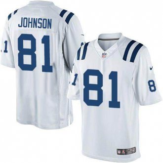 Nike Indianapolis Colts #81 Andre Johnson White Men's Stitched NFL Limited Jersey