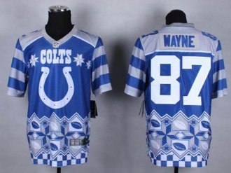 Nike Indianapolis Colts #87 Reggie Wayne Royal Blue NFL Elite Noble Fashion Jersey