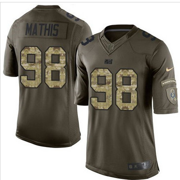 Nike Indianapolis Colts #98 Robert Mathis Green Men's Stitched NFL Limited Salute to Service Jersey
