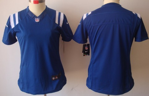 Nike Indianapolis Colts Blank Blue Limited Womens Jersey Stitched