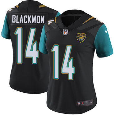 Nike Jaguars #14 Justin Blackmon Black Alternate Women's Stitched NFL Vapor Untouchable Limited Jersey