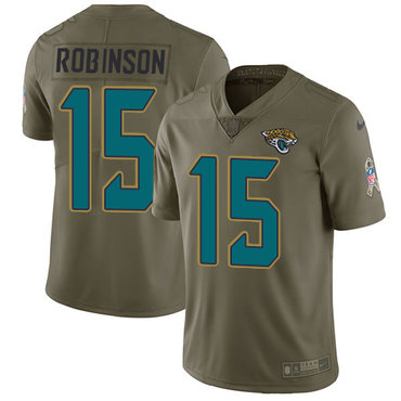 Nike Jaguars #15 Allen Robinson Olive Youth Stitched NFL Limited 2017 Salute to Service Jersey