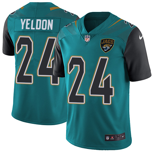 Nike Jaguars #24 T.J. Yeldon Teal Green Team Color Men's Stitched NFL Vapor Untouchable Limited Jersey