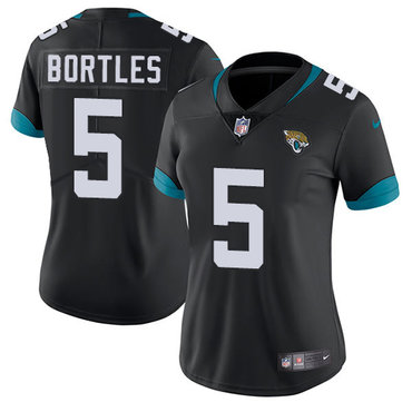 Nike Jaguars #5 Blake Bortles Black Alternate Women's Stitched NFL Vapor Untouchable Limited Jersey