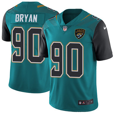 Nike Jaguars #90 Taven Bryan Teal Green Team Color Men's Stitched NFL Vapor Untouchable Limited Jersey
