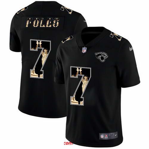 Nike Jaguars 7 Nick Foles Black Statue Of Liberty Limited Jersey