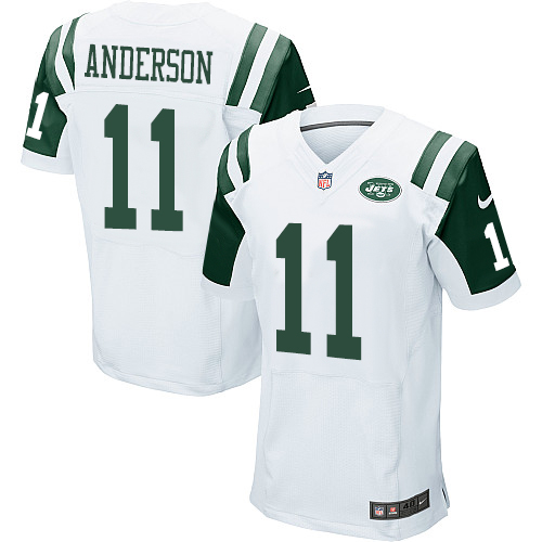 Nike Jets #11 Robby Anderson White Men's Stitched NFL Elite Jersey