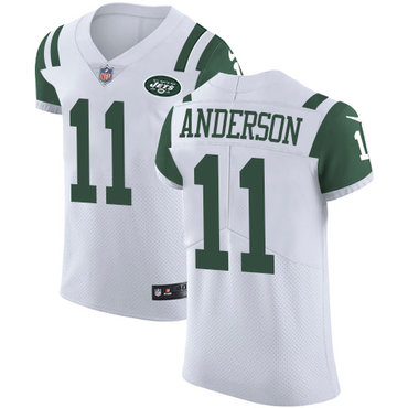 Nike Jets #11 Robby Anderson White Men's Stitched NFL Vapor Untouchable Elite Jersey
