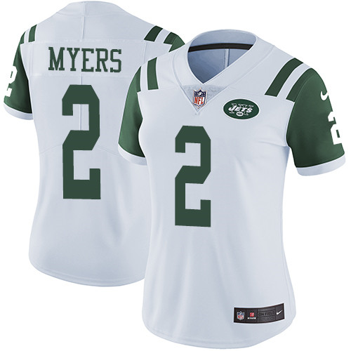 Nike Jets #2 Jason Myers White Women's Stitched NFL Vapor Untouchable Limited Jersey