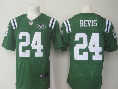 Nike Jets #24 Darrelle Revis Green Men's Stitched NFL Elite Rush Jersey