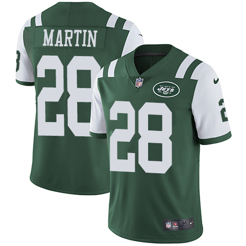 Nike Jets #28 Curtis Martin Green Team Color Men's Stitched NFL Vapor Untouchable Limited Jersey