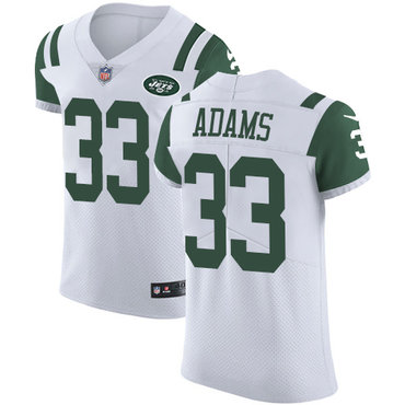 Nike Jets #33 Jamal Adams White Men's Stitched NFL Vapor Untouchable Elite Jersey