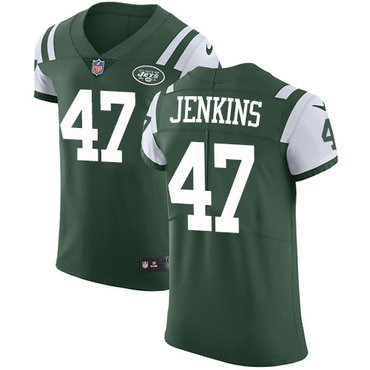 Nike Jets #47 Jordan Jenkins Green Team Color Men's Stitched NFL Vapor Untouchable Elite Jersey